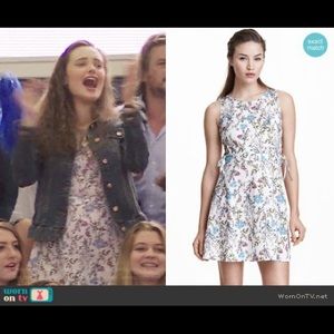 H&M Floral Tie Dress ASO Hannah Baker